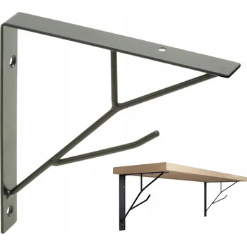 Držák na polici OZDOBNÁ POLICOVÁ KONZOLE 150 x 150 mm ČERNÁ VĚTEV DRŽÁK PODPĚRA POD POLICI