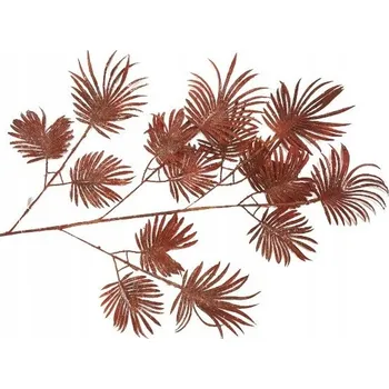 umělá květina VĚTVIČKA VELKÝ PALMOVÝ LIST červený doplněk svátky dekorace stolu aranžmá