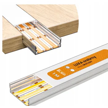 LED osvětlení LED hliníkový profil pro pásky, široký, Nástěnný / zápustný, pro 3 pásky, 1M