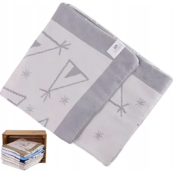 Prostěradlo Dětská deka - 90x100 cm - Snuglytots - Teepee - Šedá / Krémová