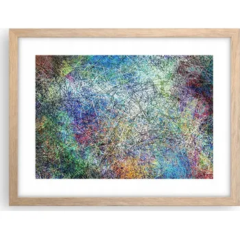 Obraz Obraz plakát v rámu světlý dub do obýváku 40x30 abstrakce foto na zeď