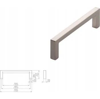 Nábytková úchytka SIRO 2108-104ZN21 vzhled nerezové oceli