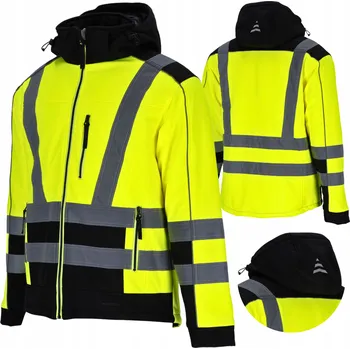pracovní bunda Bunda - BOZP PRACOVNÍ bunda SOFTSHELL Mikina VÝSTRAŽNÁ VNEO velikost XL