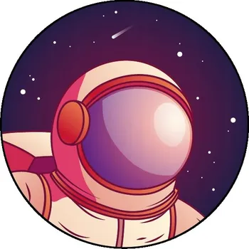 samolepka Samolepky OZDBONE 10 kusů Vesmírný ASTRONAUT pro děti a předškoláky ECO