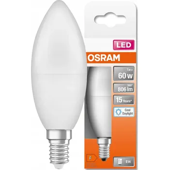 Žárovka OSRAM LED žárovky, klasický tvar mini svíčky, náhrada za 60 W, patice E14, tvar B,