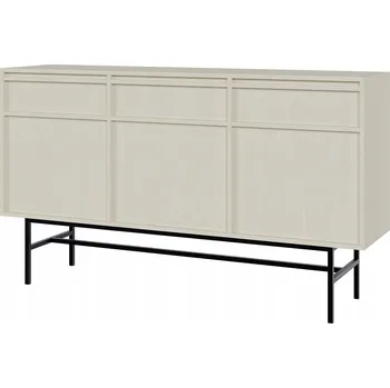 Komoda Komoda Selsey 154 x 39 x 89 Cm černá, béžové odstíny matná