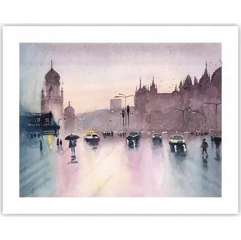 Obraz Obraz plakát na zeď bez rámu 50x40 město foto plakáty obývací pokoj ložnice