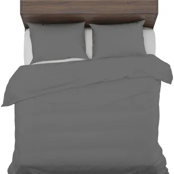 Povlečení Antialergické Povlečení 160x220+2x70x80 100% přírodní Bavlna šedé