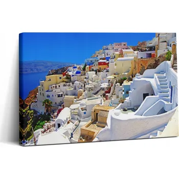 Obraz Fotoobraz na plátně na zeď do obývacího pokoje Řecko Santorini 30x20 cm