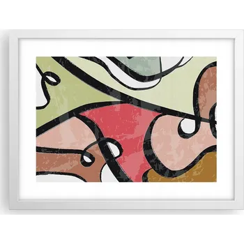 Obraz Obraz plakát v bílém rámu do obýváku 40x30 abstrakce foto na zeď