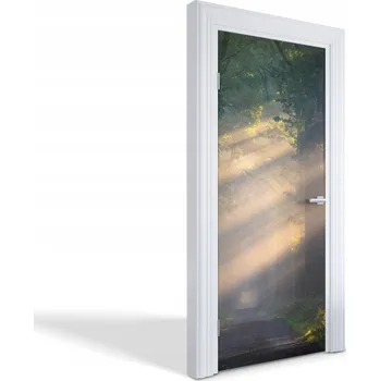 Obraz Samolepka samolepící dekorace na dveře a nábytek Lesní paprsky 85 x 205 cm