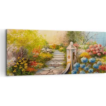 Obraz Foto obraz na plátně canvas 100x40 zahrada obývací pokoj ložnice na zeď velký