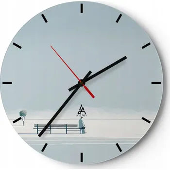 Hodiny Nástěnné hodiny do kuchyně 30x30 Minimalistické skleněné hodiny do obýváku Tiché