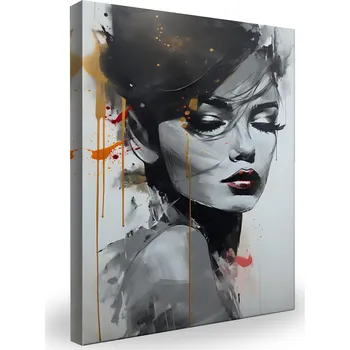 Obraz Moderní Obraz Portrét na Zeď Ženská Tvář Abstrakce 60x90