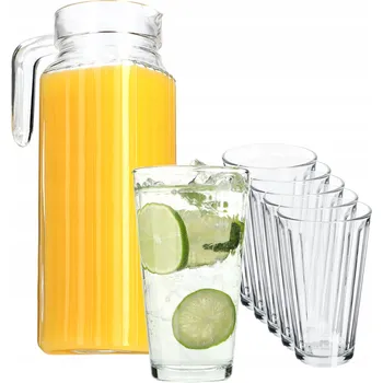 KADAX Džbán na nápoje + 6 sklenic 360 Ml SADA