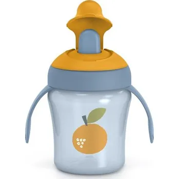 SUAVINEX | Nerozlitný hrníček GO NATURAL 200 ml - MODRÝ POMERANČ