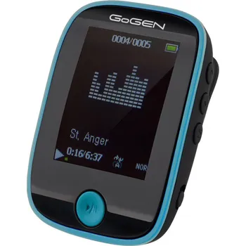 MP3/MP4 přehrávač GoGEN MXM 421 GB8 BT BL, s 1,7" displejem a bluetooth, černý/modrý