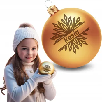 Vánoční dekorace VÁNOČNÍ KOULE SKLENĚNÁ na vánoční stromeček se JMÉNEM vánoční ozdoba DÁREK
