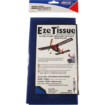 Modelářský materiál Eze Tissue potahovací papír 14g/m2 75x50cm modrý (5ks)