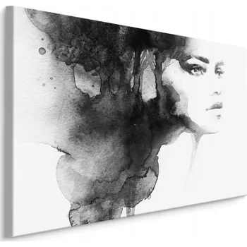 Obraz Černobílý obraz portrét ženy AKVAREL 40x30