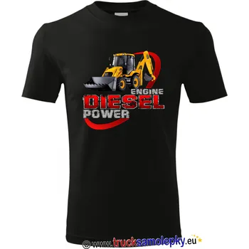 Pánské tričko Tričko traktor DIESEL POWER 10 (Kvalitní bavlněné triko vysoké gramáže 185 g/m2 s potiskem)