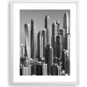 Obraz Obraz plakát na zeď v bílém rámu 40x50 architektura plakáty do obýváku