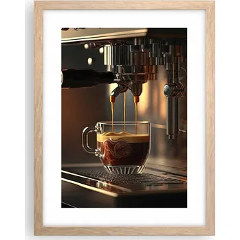 Obraz Obraz plakát v rámu světlý dub do obýváku 30x40 káva foto plakáty na zeď