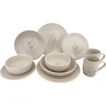 Clay 10dílná keramická jídelní souprava Cream Charm (talíře, misky, hrnky) Doplněk, který oživí váš jídelní stůl.