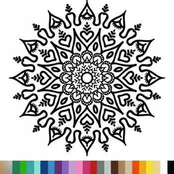 Obraz Samolepka na stěnu MANDALA BOHO ROZETA 94x94