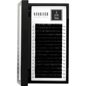 Umělé řasy Umělé řasy pro prodlužování Nanolash - 0.05 zakřivení D 9mm 16 proužků