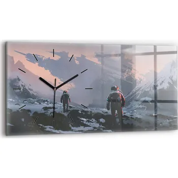 Hodiny Nástěnné hodiny Wallfluent, odstíny šedé, 60 cm