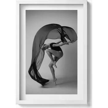 Obraz Ozdobný nástěnný obraz v rámu do obýváku Fotografie tanečnice v tanci 40x60 cm