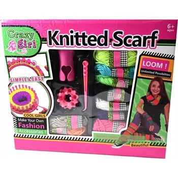 kreativní sada HÁČKOVÁNÍ PRO DĚTI TKALCOVSKÝ STAV SADA PRO ZAČÁTEČNÍKY PLETENÍ ŠÁTEK