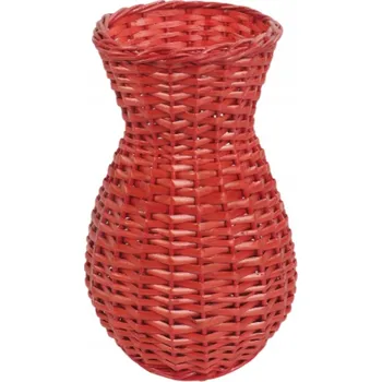 Váza Váza na sušené květiny proutěná Ruční práce Dekorace Wenge 21 cm