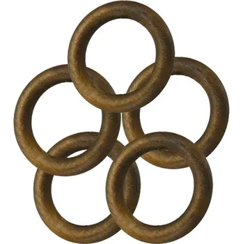 Příslušenství pro záclonu a závěs Dřevěné/plastové KROUŽKY na garnýž FI 28mm 50 ks