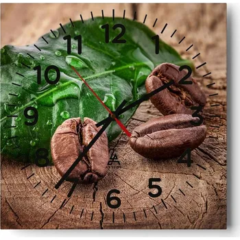 Hodiny Nástěnné hodiny do obýváku 40x40 Gastronomie Bezhlučné hodiny na skle Tiché