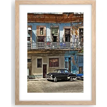 Obraz Obraz plakát v rámu světlý dub do obýváku 30x40 město plakáty na zeď