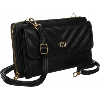 Kabelka 4U Cavaldi kabelka poštovního typu kabelka přes rameno eko kůže černá