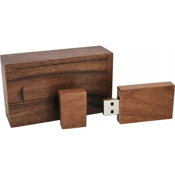 USB flash disk USB flash disk MemoRabbit Dřevěný Široký Tmavé Dřevo 16 GB USB 2.0 hnědý