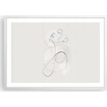 Obraz Plakát v bílém rámu do obýváku ložnice 70x50 moderní grafika obraz