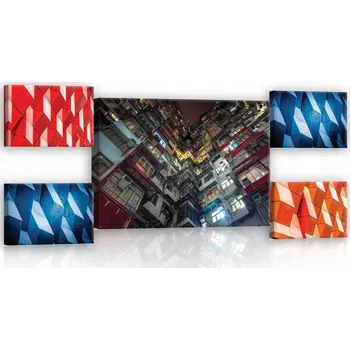 Obraz OBRAZ NA PLÁTNĚ CANVAS 3D PERSPEKTIVA 5 DÍLNÝ