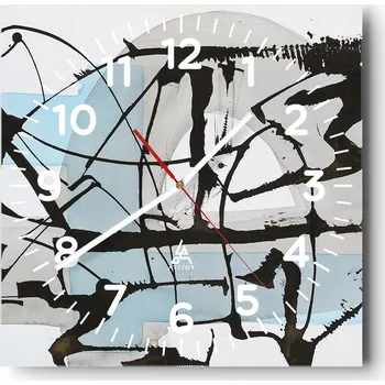 Hodiny Nástěnné hodiny do obýváku 40x40 Abstrakce Tiché hodiny Skleněné hodiny Bez hlučnosti