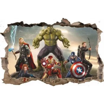 Samolepící dekorace Samolepka na zeď - Hulk Kapitán Amerika Thor Iron Man