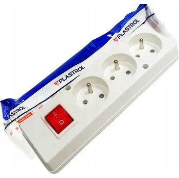 Elektrická zásuvka Prodlužovací kabel 3 zásuvky 2P+UZ, bílý