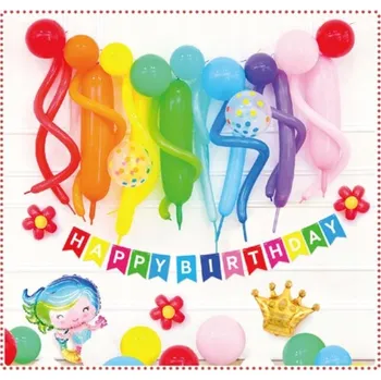 Balónek NAROZENINOVÉ BALÓNKY SADA 35ks OSLAVA MOŘSKÁ PANNA