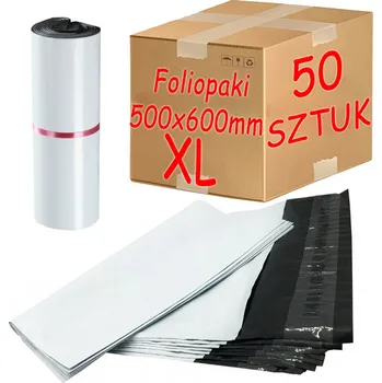 Obálka Plastové Obálky pro balení, bílé, velikost XL 600x500 mm - 50 ks