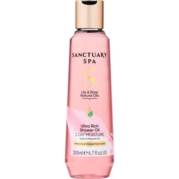 Sprchový gel SANCTUARY SPA Sprchový olej s přírodními oleji Lilie & Růže, 200 ml
