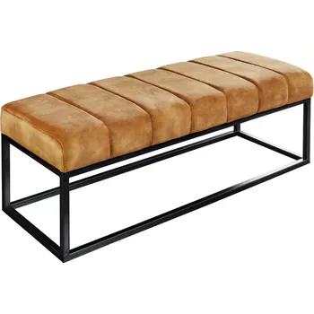 Botník Lavice PETIT BEAUTE 110 CM hořčicová samet