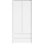 BRW Kaspian skříň SZF2D2S bílá/bílá matná