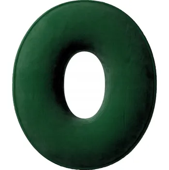 Polštář Sametový Polštář s písmenem O, 40 cm VELKÝ zeleň